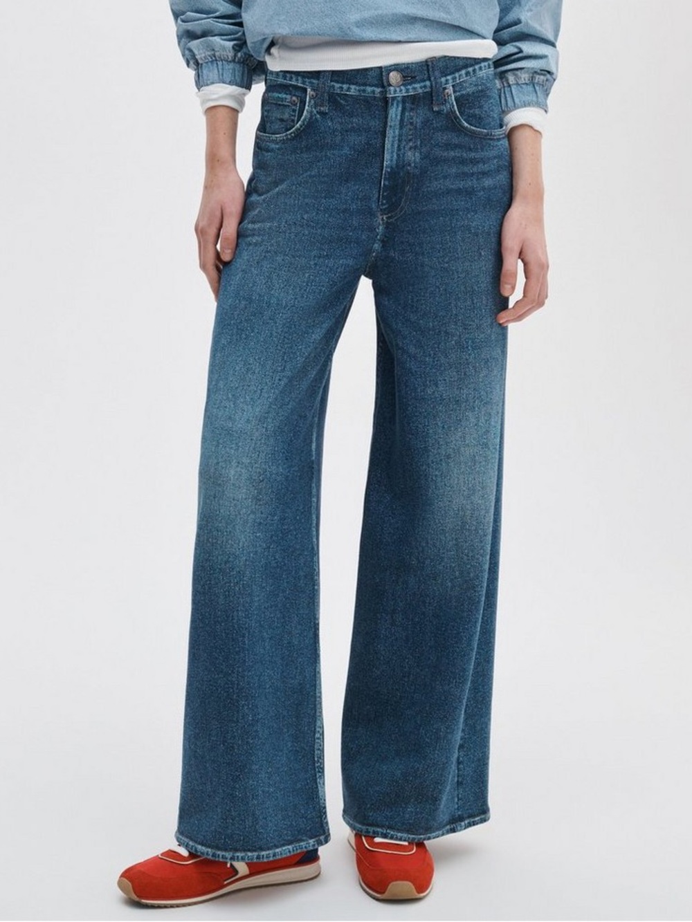 Rag & Bone Miramar Sofie Pants 27 Venice Wide Leg Cotton Terry Sweatpant Jeans